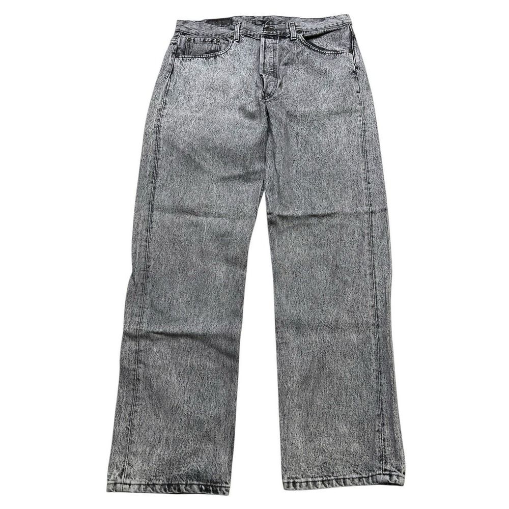 Levi's 501 Jeans Mens W38 L30 Grey Acid Wash‎ Vintage Made in USA Button Fly